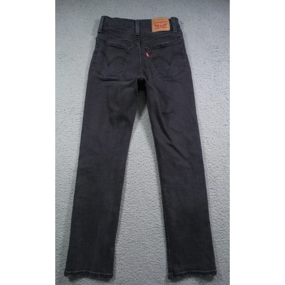 Levis Jeans Womens Size 25 Gray Denim Wedgie‎ Straight Mid Rise Button Fly